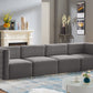 Quincy Velvet Modular Comfort Sofa