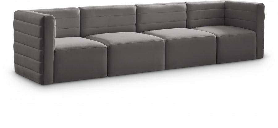 Quincy Velvet Modular Comfort Sofa