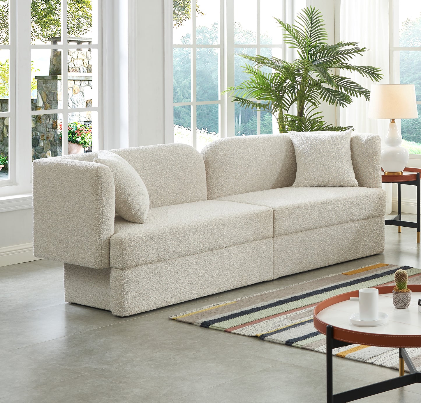 Marcel Boucle Fabric Sofa