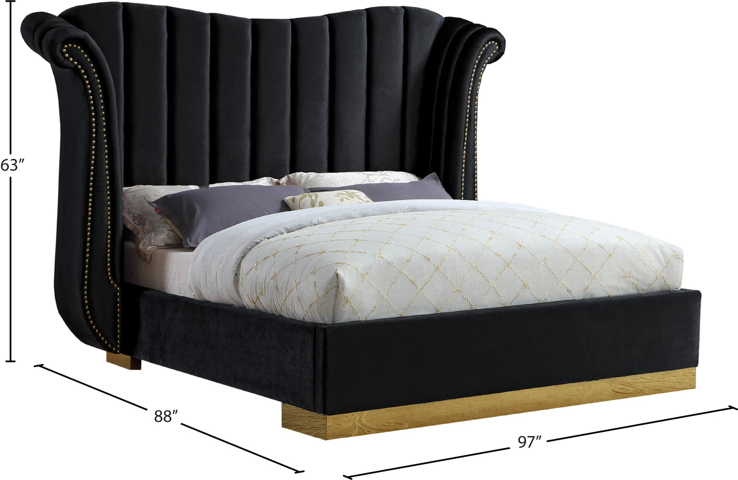 Flora Velvet Bed