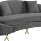 Serpentine Velvet Sofa