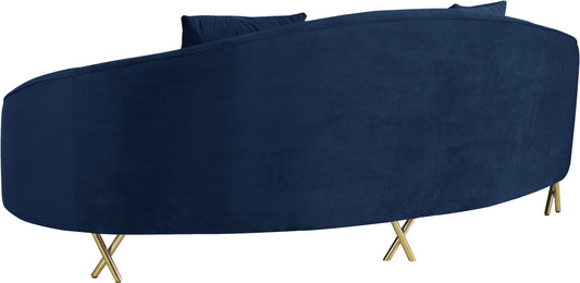 Serpentine Velvet Sofa