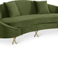 Serpentine Velvet Sofa