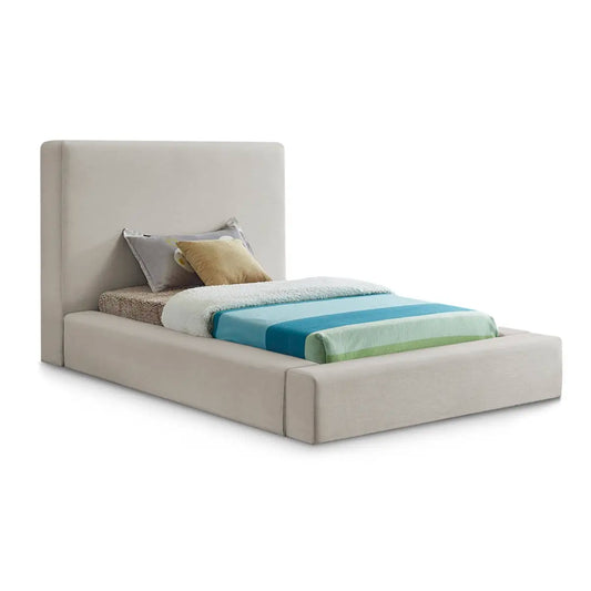 Devin Linen Textured Fabric Bed