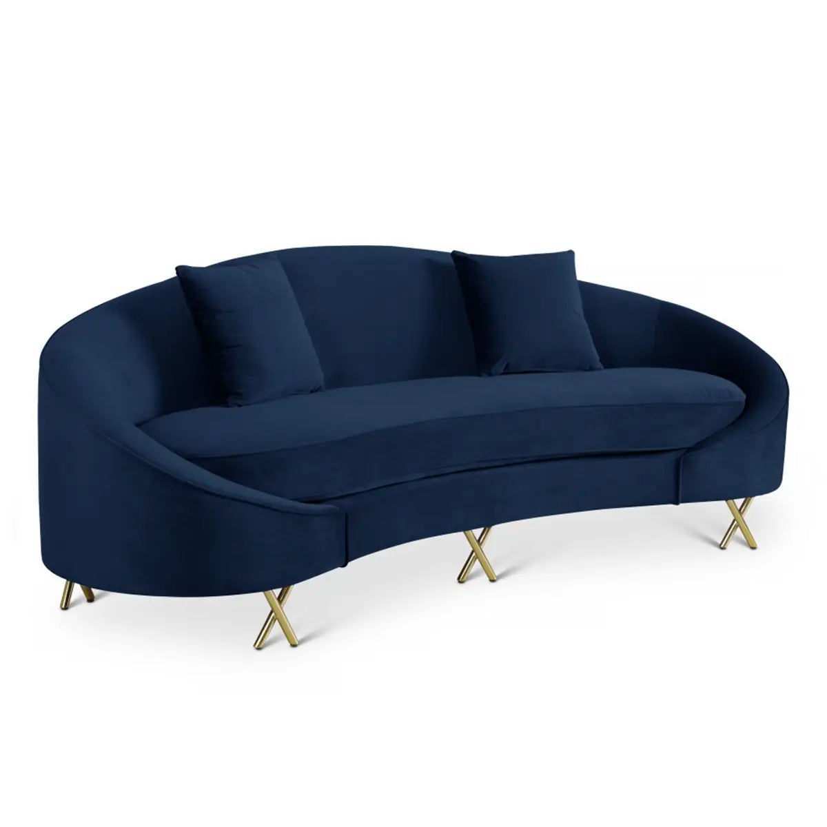 Serpentine Velvet Sofa