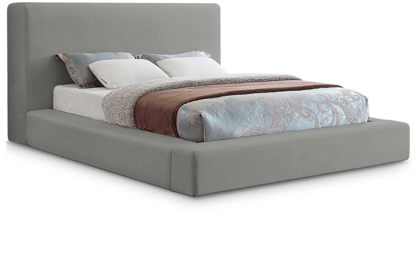 Devin Linen Textured Fabric Bed