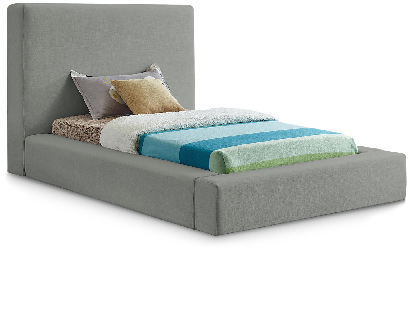 Devin Linen Textured Fabric Bed