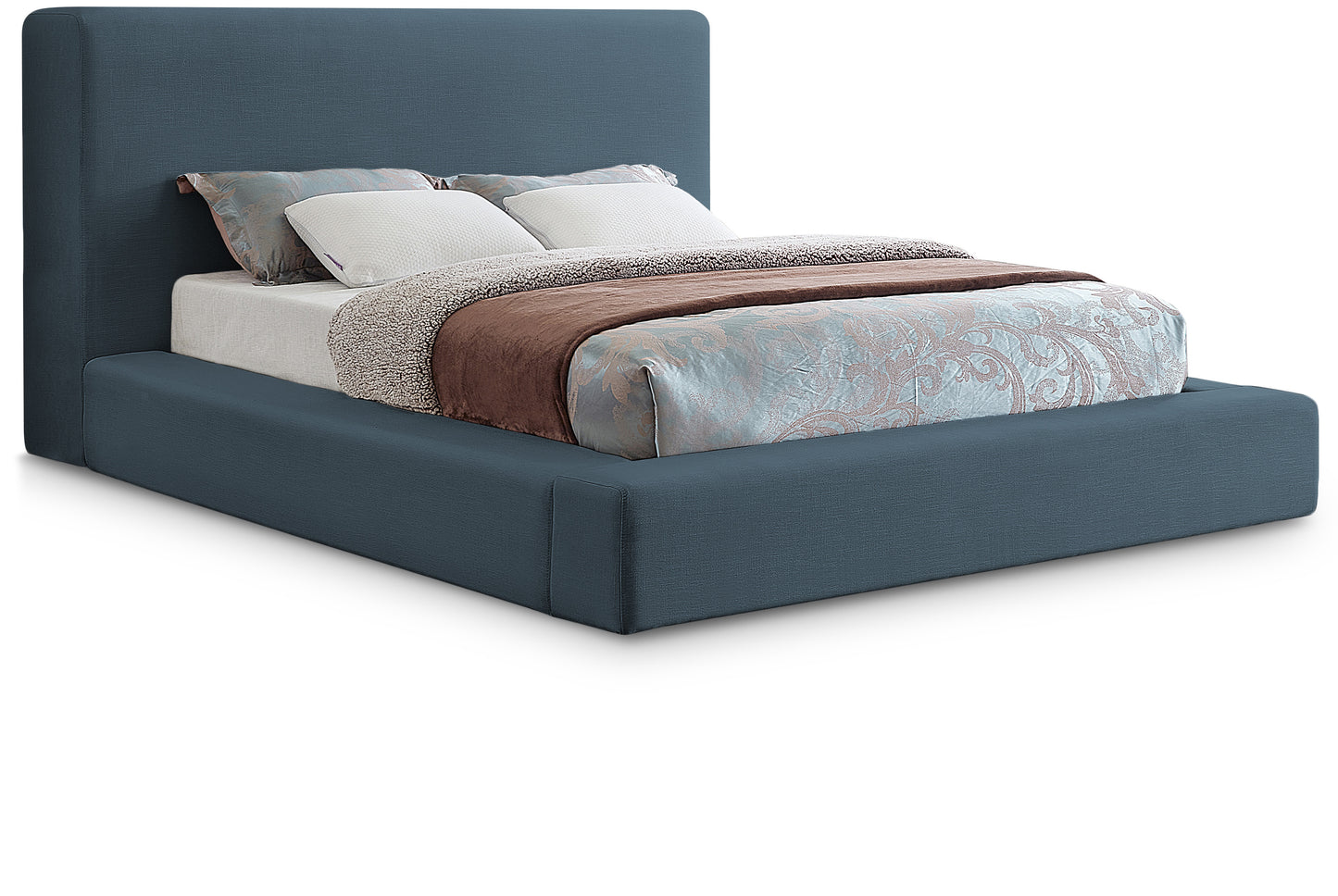 Devin Linen Textured Fabric Bed