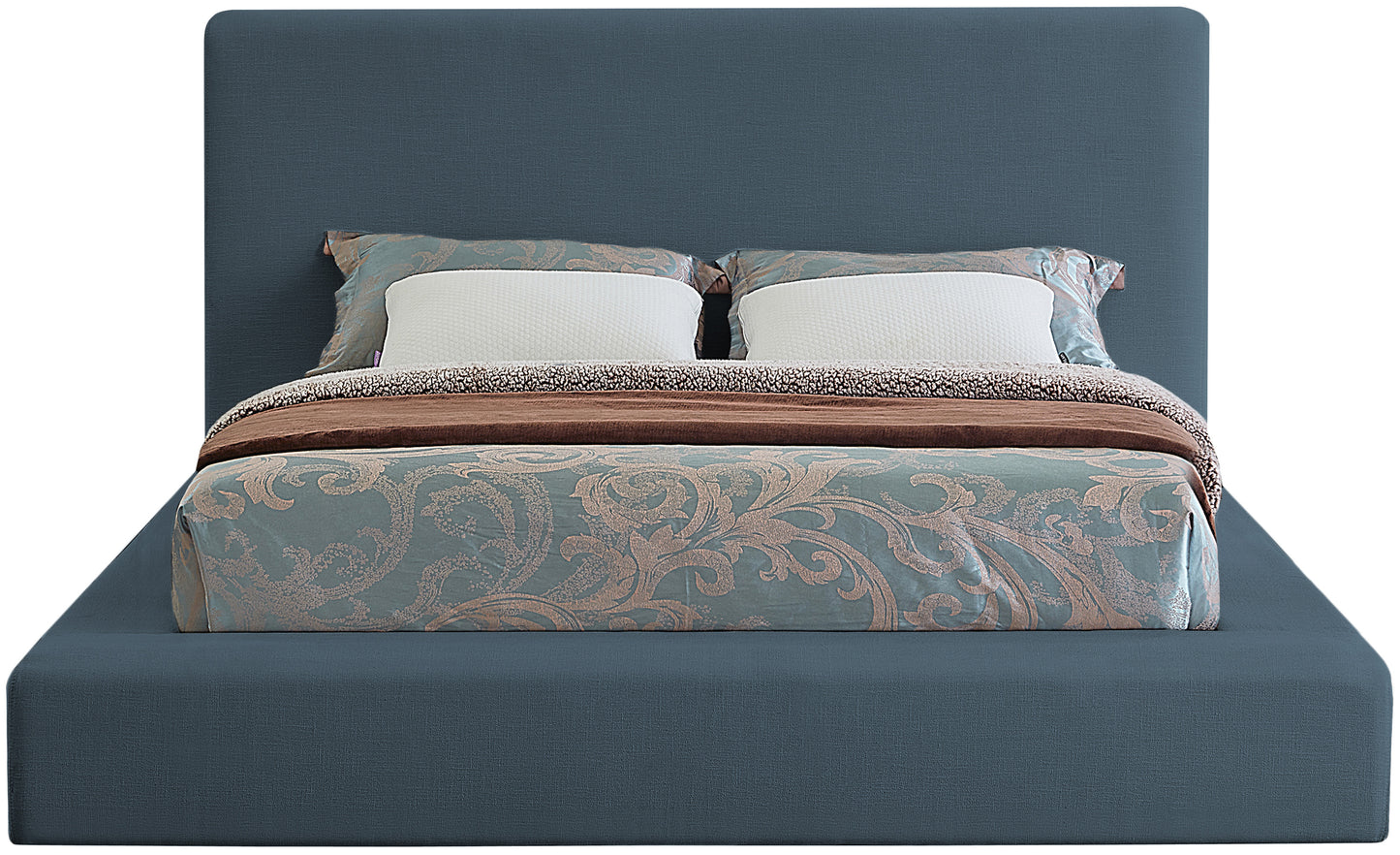 Devin Linen Textured Fabric Bed