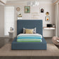 Devin Linen Textured Fabric Bed